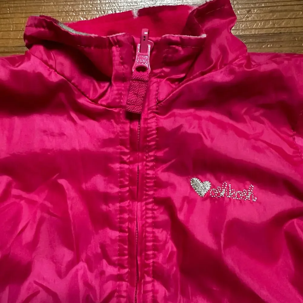 OshKosh B'gosh pink floral fleece lined reversible jacket SIZE 4‎